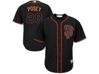 Buster Posey San Francisco Giants Majestic 2015 Primary Wordmark Logo Cool Base Player Jersey - Black