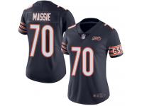 Chicago Bears Bobby Massie Women's Limited Navy Blue Jersey - #70 Football 100th Season Home