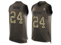 Chicago Bears Buster Skrine Men's Green - #24 Football Salute to Service Jersey Tank Top