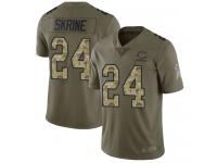 Chicago Bears Buster Skrine Men's Limited Olive Camo Jersey - #24 Football 2017 Salute to Service
