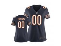 Chicago Bears Customized Women's Home Jersey - Navy Blue Nike NFL Limited