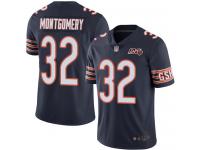 Chicago Bears David Montgomery Men's Limited Navy Blue Jersey - #32 Football 100th Season Home