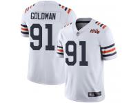 Chicago Bears Eddie Goldman Men's Limited White Jersey - #91 Football 100th Season