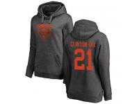 Chicago Bears Ha Ha Clinton-Dix Women's Ash - #21 Football Pullover Hoodie One Color