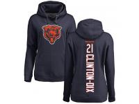 Chicago Bears Ha Ha Clinton-Dix Women's Navy Blue - #21 Football Pullover Hoodie Backer