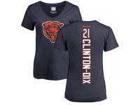 Chicago Bears Ha Ha Clinton-Dix Women's Navy Blue - #21 Football T-Shirt Backer