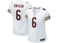 Chicago Bears Jay Cutler Women's Road Jersey - White Nike NFL #6 Game