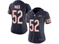 Chicago Bears Khalil Mack Women's Limited Navy Blue Jersey - #52 Football 100th Season Home