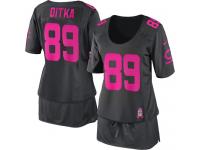 Chicago Bears Mike Ditka Women's Jersey - Dark Grey Breast Cancer Awareness Nike NFL #89 Game