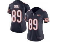 Chicago Bears Mike Ditka Women's Limited Navy Blue Jersey - #89 Football 100th Season Home