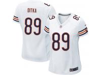 Chicago Bears Mike Ditka Women's Road Jersey - White Nike NFL #89 Game
