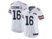 Chicago Bears Pat O'Donnell Women's Limited White Jersey - #16 Football 100th Season