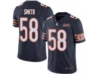 Chicago Bears Roquan Smith Men's Limited Navy Blue Jersey - #58 Football 100th Season Home