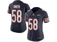 Chicago Bears Roquan Smith Women's Limited Navy Blue Jersey - #58 Football 100th Season Home