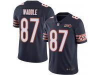 Chicago Bears Tom Waddle Men's Limited Navy Blue Jersey - #87 Football 100th Season Home