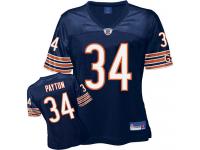 Chicago Bears Walter Payton Women's Home Jersey - Throwback Navy Blue Reebok NFL #34 Premier