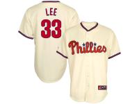 Cliff Lee Philadelphia Phillies #33 Majestic Replica Jersey - Natural