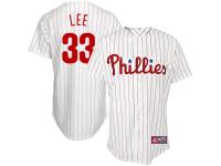 Cliff Lee Philadelphia Phillies #33 Majestic Replica Jersey - White Pinstripe