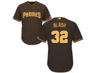 Coffee Jabari Blash Men #32 Majestic MLB San Diego Padres New Cool Base Jersey