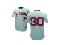 Cream Throwback Nolan Ryan Men #30 Mitchell And Ness MLB Los Angeles Angels Of Anaheim Jersey