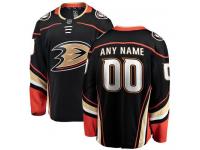 Customized Men's Anaheim Ducks Black Home Breakaway NHL Jersey