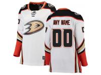 Customized Women's Anaheim Ducks White Away Breakaway NHL Jersey