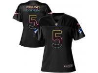 Danny Etling Women's Game Black Jersey Nike NFL New England Patriots Fashion #5