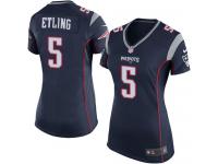 Danny Etling Women's Game Navy Blue Jersey Nike NFL New England Patriots Home #5