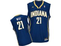 David West Indiana Pacers adidas Youth Replica Road Jersey - Navy Blue