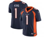 Denver Broncos Marquette King Men's Limited Navy Blue Nike Jersey - #1 NFL Vapor Untouchable Alternate