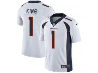 Denver Broncos Marquette King Men's Limited White Nike Jersey - #1 NFL Vapor Untouchable Road