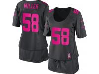 Denver Broncos Von Miller Women's Jersey - Dark Grey Breast Cancer Awareness Nike NFL #58 Game