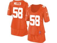 Denver Broncos Von Miller Women's Jersey - Orange Breast Cancer Awareness Nike NFL #58 Game