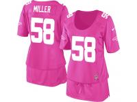 Denver Broncos Von Miller Women's Jersey - Pink Breast Cancer Awareness Nike NFL #58 Game