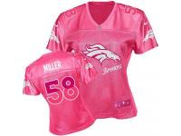 Denver Broncos Von Miller Women's Jersey - Pink Fem Fan Nike NFL #58 Game