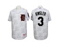 Detroit Tigers #3 Ian Kinsler Authentic 3D Fashion White Jersey