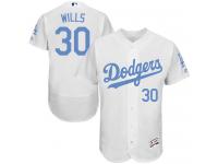 Dodgers #30 Maury Wills White Flexbase Authentic Collection 2016 Father Day Stitched Baseball Jersey