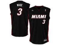 Dwyane Wade Miami Heat adidas Replica Road Jersey - Black