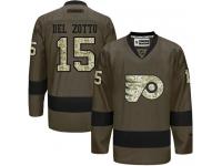 Flyers #15 Michael Del Zotto Green Salute to Service Stitched NHL Jersey
