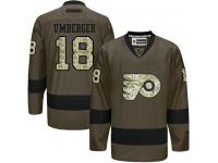 Flyers #18 R. J. Umberger Green Salute to Service Stitched NHL Jersey