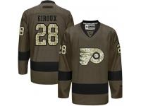 Flyers #28 Claude Giroux Green Salute to Service Stitched NHL Jersey