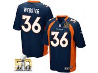Game Kayvon Webster Men Jersey - Denver Broncos #36 Alternate Navy Blue Super Bowl 50 Bound Nike NFL
