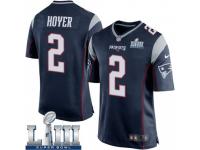 Game Men's Brian Hoyer New England Patriots Nike Team Color Super Bowl LIII Jersey - Navy Blue