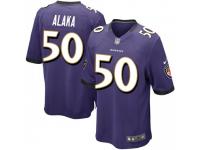 Game Men's Otaro Alaka Baltimore Ravens Nike Team Color Jersey - Purple