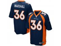 Game Men's Trey Marshall Denver Broncos Nike Alternate Jersey - Navy Blue