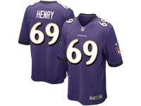 Game Men's Willie Henry Baltimore Ravens Nike Team Color Jersey - Purple