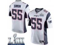 Game Youth John Simon New England Patriots Nike Super Bowl LIII Jersey - White