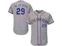 Gray Jorge de la Rosa Men #29 Majestic MLB Colorado Rockies Flexbase Collection Jersey