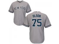 Gray Tyler Olson Authentic Player Men #75 Majestic MLB New York Yankees 2016 New Cool Base Jersey