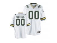 Green Bay Packers Customized Men's Road Jersey - White Nike NFL Limited